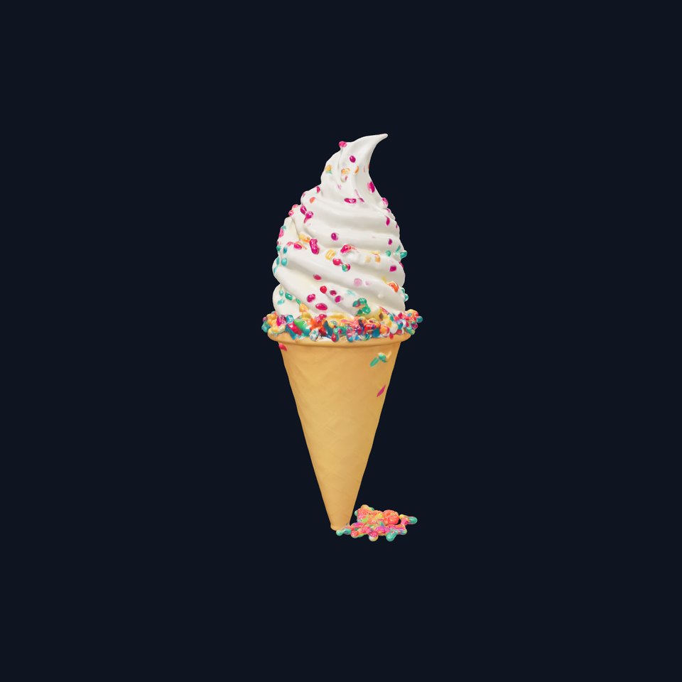 Vanilla Cone Sprinkles model pack